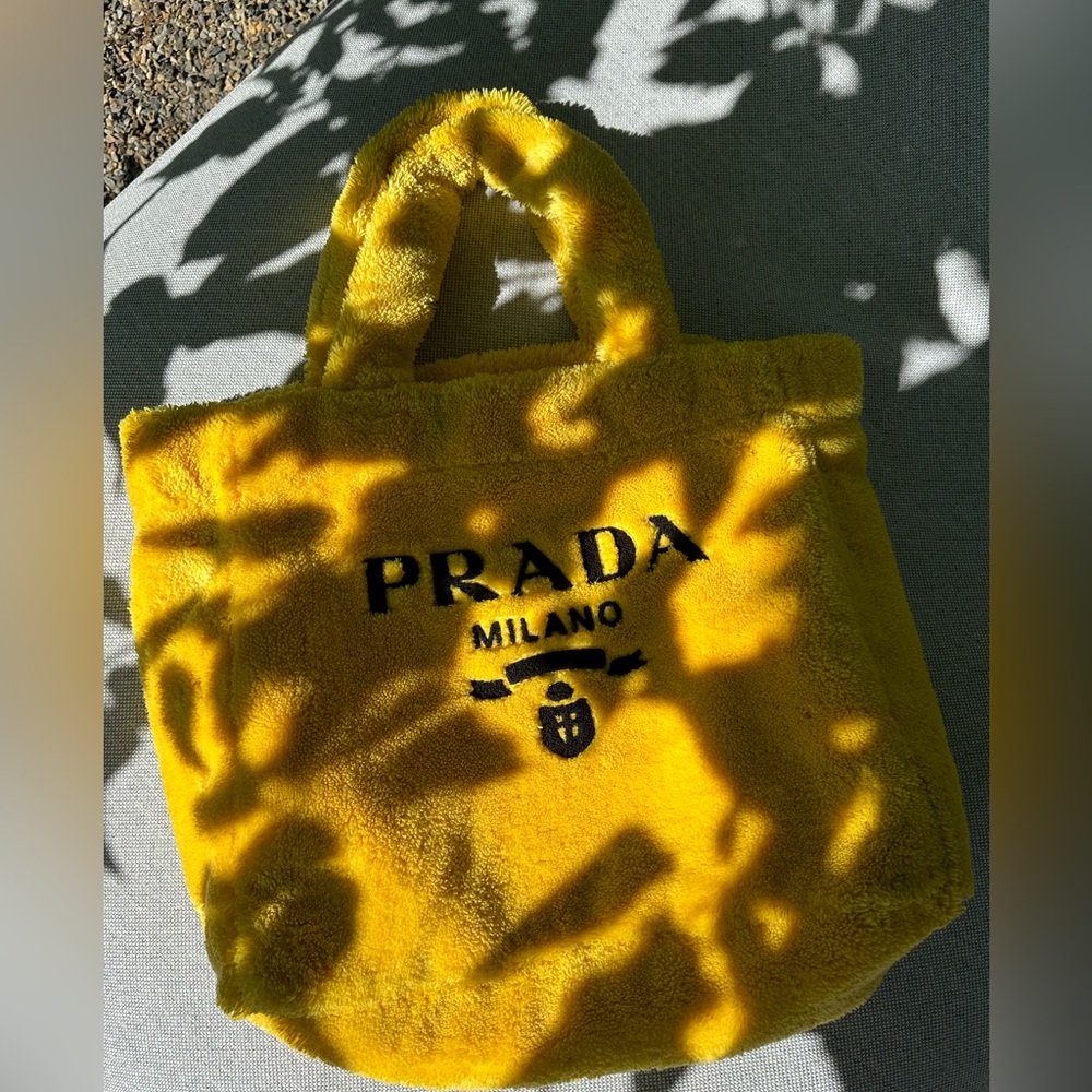 Prada Yellow Terry Large Tote - 8/10